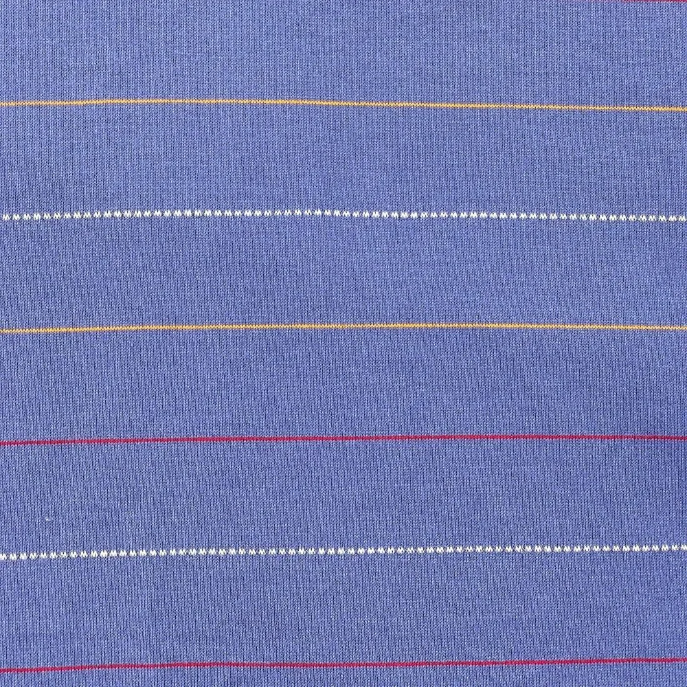 Nike Polo Shirt Mens 2XL Blue Striped Cotton Swoosh Logo Golf Tennis Resort Wear